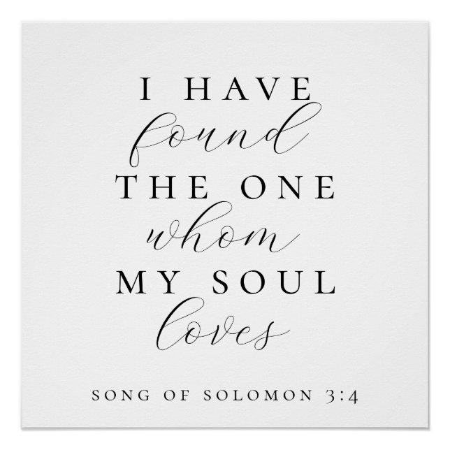 I Have Found The One Quote Wedding Backdrop Banner Poster (Front)