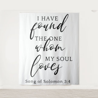 I Have Found The One Quote Wedding Backdrop Banner Tapestry