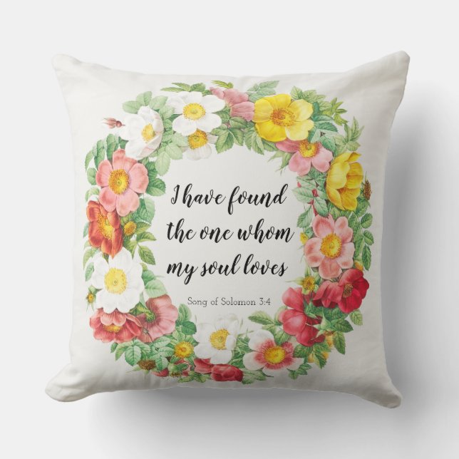 I have found the one Song of Solomon Throw Pillow (Front)