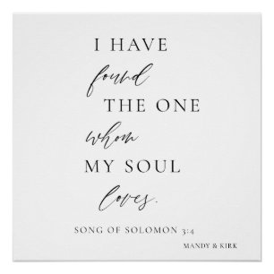 “I Have Found the One” Wedding Backdrop Banner Poster