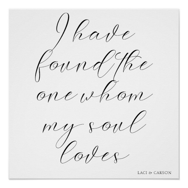 "I Have Found The One" Wedding Backdrop Banner  Poster (Front)