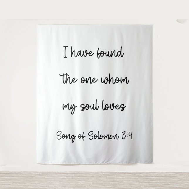 I Have Found the One  Wedding Backdrop Banner Tapestry (Front)