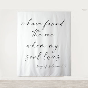 "I Have Found the One" Wedding Backdrop Tapestry 