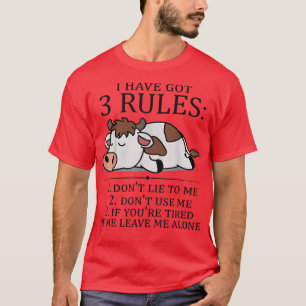 I Have Got 3 Rules I Dont Lie To MeCow Christmas T-Shirt