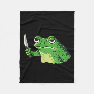 I Have Had About Enough Impatient Frog Meme Humour Fleece Blanket