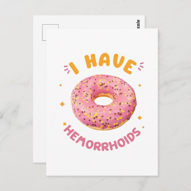 I have hemorrhoids postcard (Front/Back)