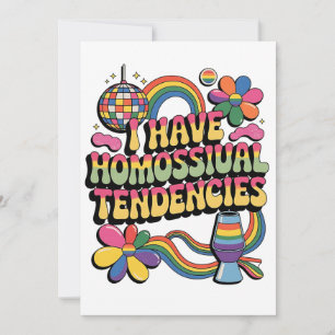 I Have Homosexual Tendencies LGBT Pride Month Invitation