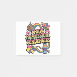 I Have Homosexual Tendencies LGBT Pride Month Post-it Notes