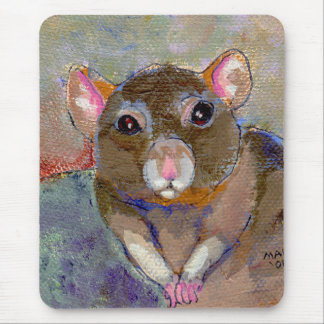 I Have Issues - fun sensitive pet rat painting art Mouse Pad