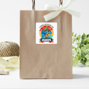 I Have Levelled Up to Grandpa Square Sticker