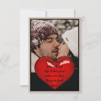 I Have Loved You All My Life valentine day Thank You Card