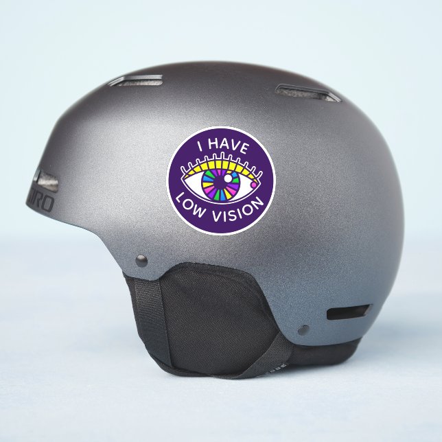I Have Low Vision Visually Impaired Blind Eyeball (Helmet Side)