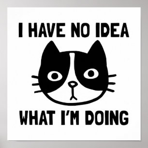 I Have No Idea What I'm Doing Cat Poster