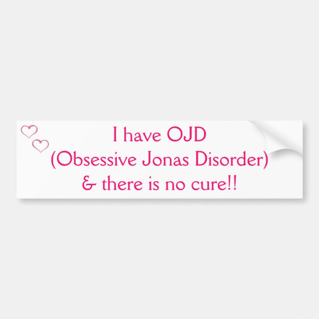 I have OJD bumper sticker (Front)