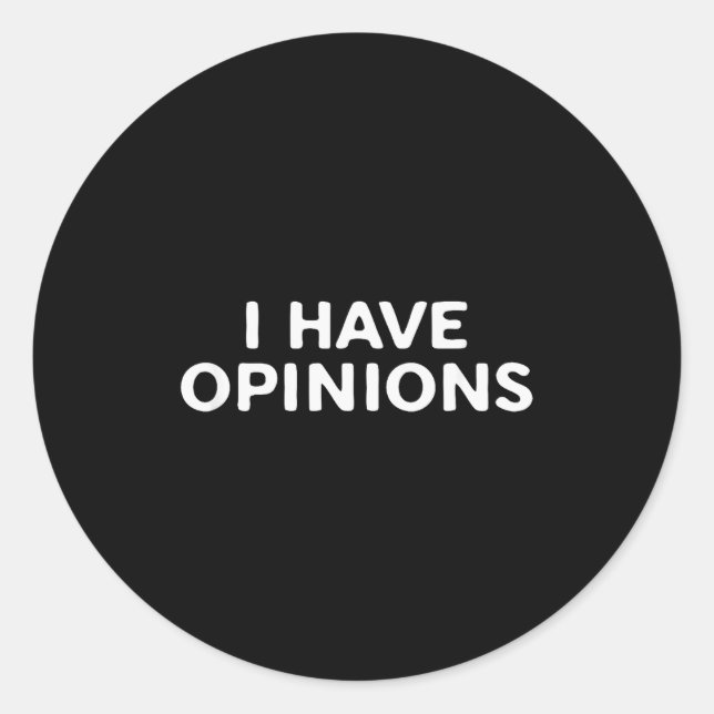 I Have Onions Bold Funny Statement Design  Classic Round Sticker (Front)