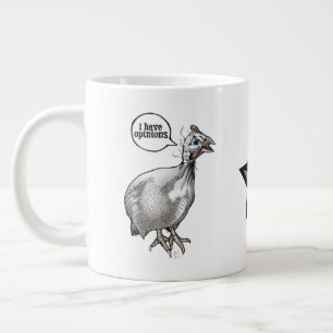 I have opinions (guinea fowl) large coffee mug