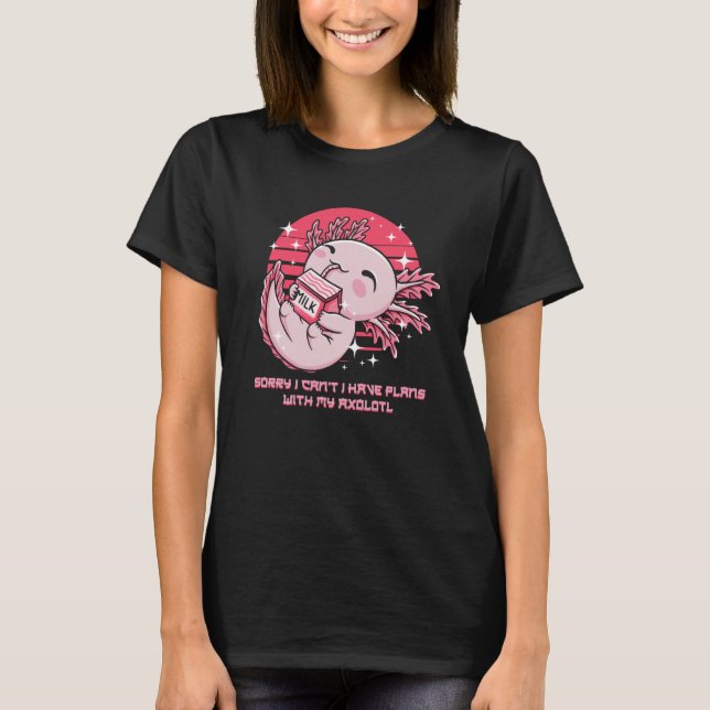 I Have Plans with My Axolotl Salamander Introvert T-Shirt (Front)