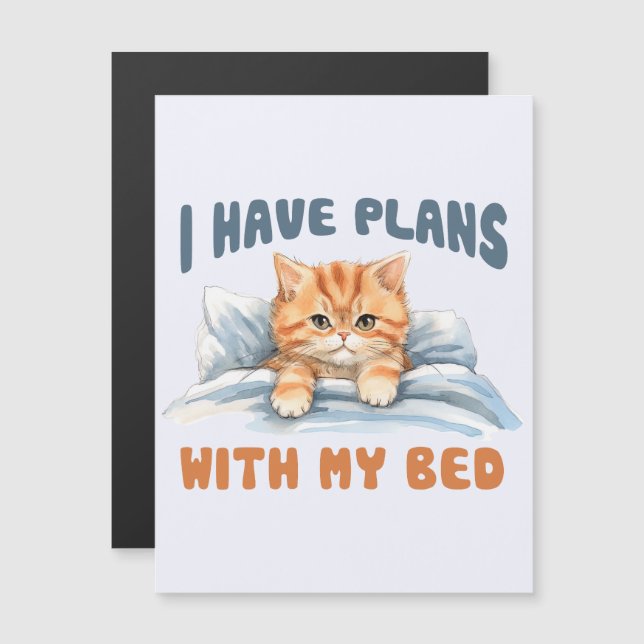 I Have Plans with My Bed – Cosy Orange Cat (Front/Back)