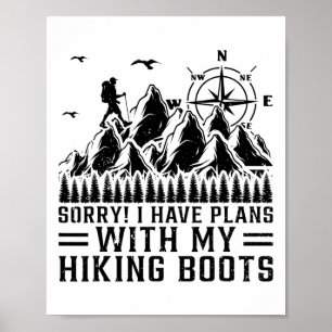 I Have Plans With My Hiking Boots - Funny Hiking Poster