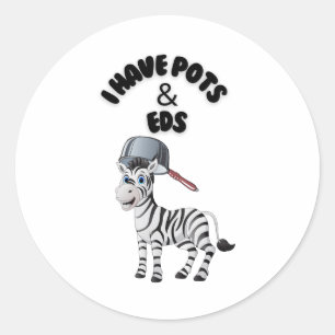 I Have POTS & EDS   Classic Round Sticker