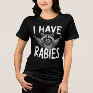 I Have Rabies Opossum Retro Tri-Blend Shirt
