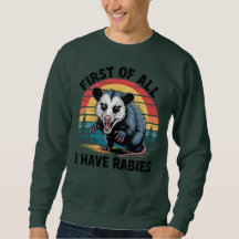 I Have Rabies Opossum Sunset Retro