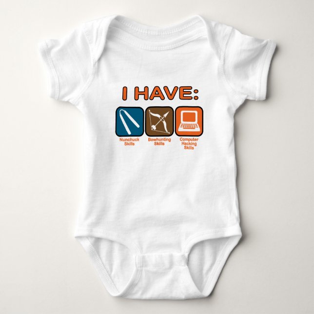 I Have Skills Napoleon Dynamite Baby Bodysuit (Front)