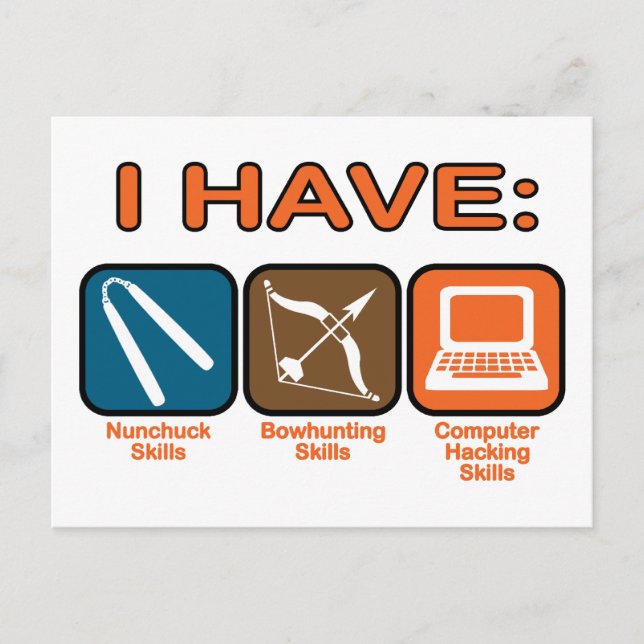 I Have Skills Napoleon Dynamite Postcard (Front)