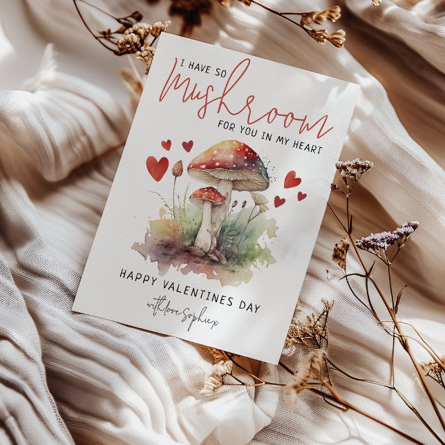 I Have So Mushroom In My Heart For You Valentine Holiday Card (Creator Uploaded)