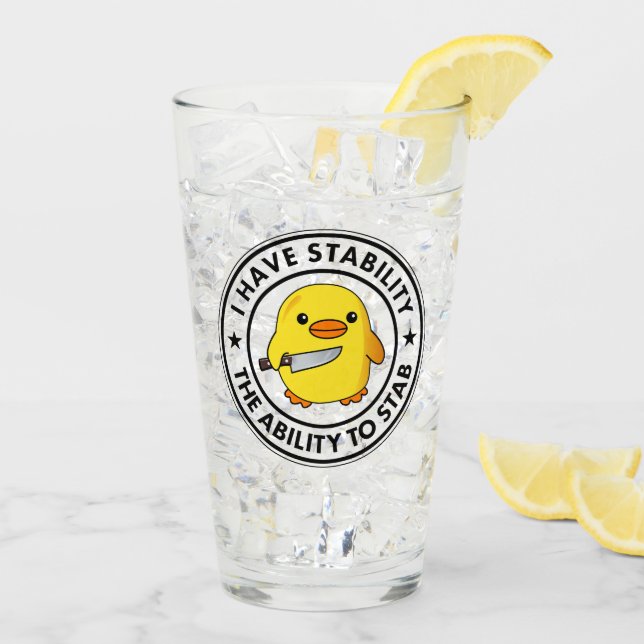 I Have Stability Ability To Stab Funny Glass (Back Ice)