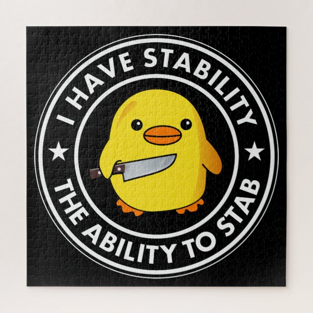 I Have Stability Ability To Stab Funny Jigsaw Puzzle (Vertical)
