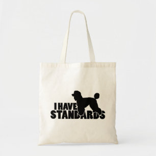 I have standards - standard poodle silhouette gear tote bag