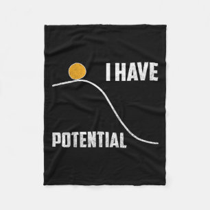 I Have Tential Funny Physics Teacher Science  Fleece Blanket