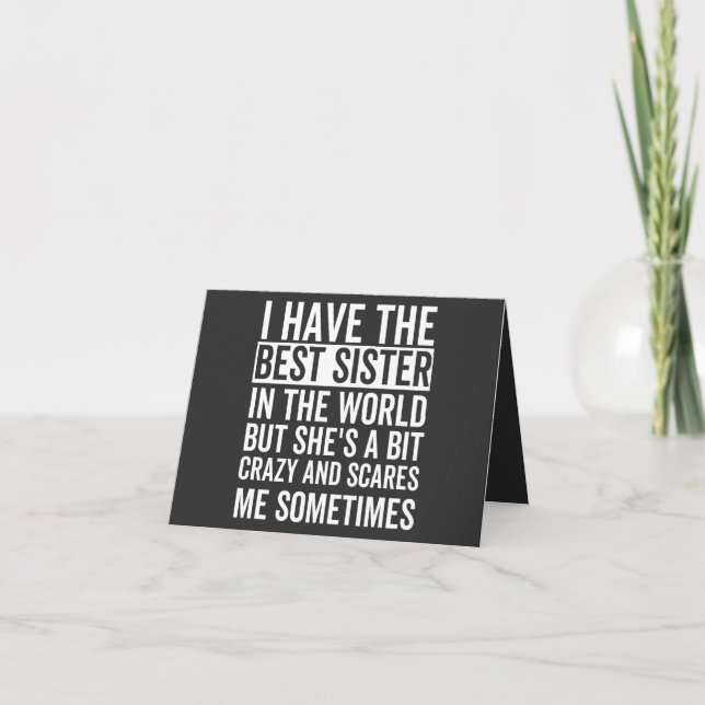 I have the best sister in the world card (Front)