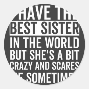 I have the best sister in the world classic round sticker
