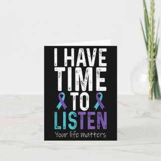 I Have Time To Listen Awareness Illustration Card