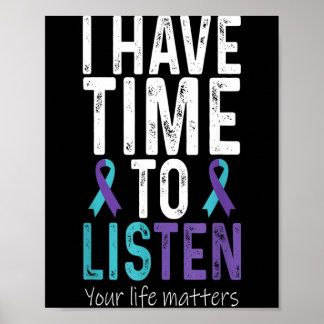 I Have Time To Listen Awareness Illustration Poster