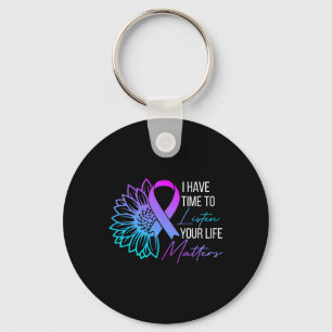 I Have Time To Listen Mental Health Suicide Awaren Key Ring