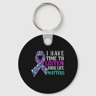 I Have Time To Listen Mental Health Suicide Awaren Key Ring