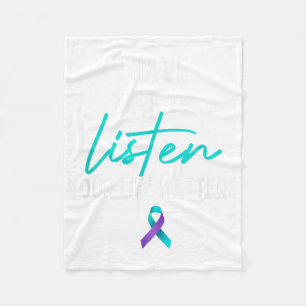 I Have Time To Listen Suicide Prevention Awareness Fleece Blanket