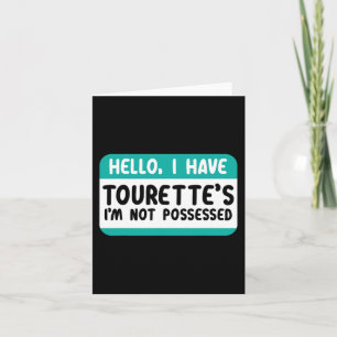 I Have Tourette Syndrome Awareness Teal Ribbon Dis Card