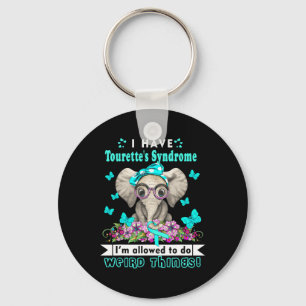 I Have Tourettes Syndrome Awareness Key Ring