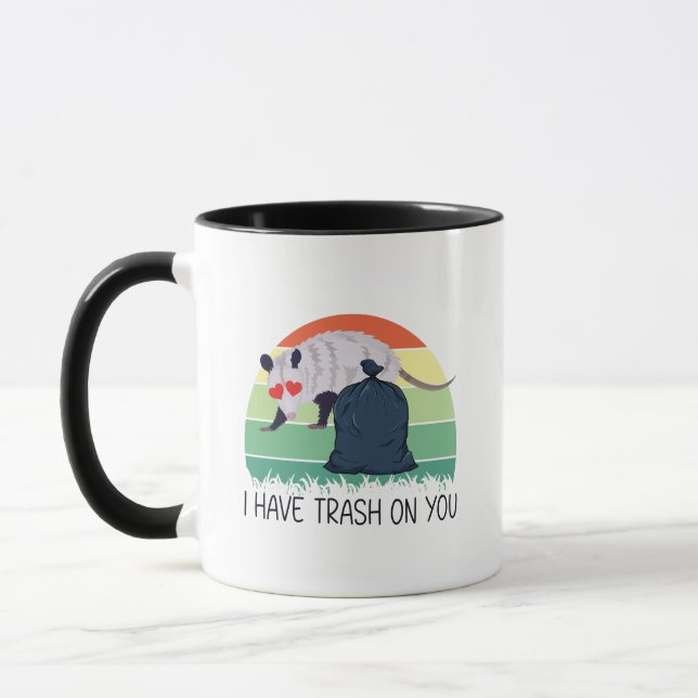 I have trash on you funny possum meme mug (Left)
