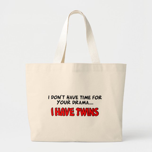 I have Twins Large Tote Bag (Front)