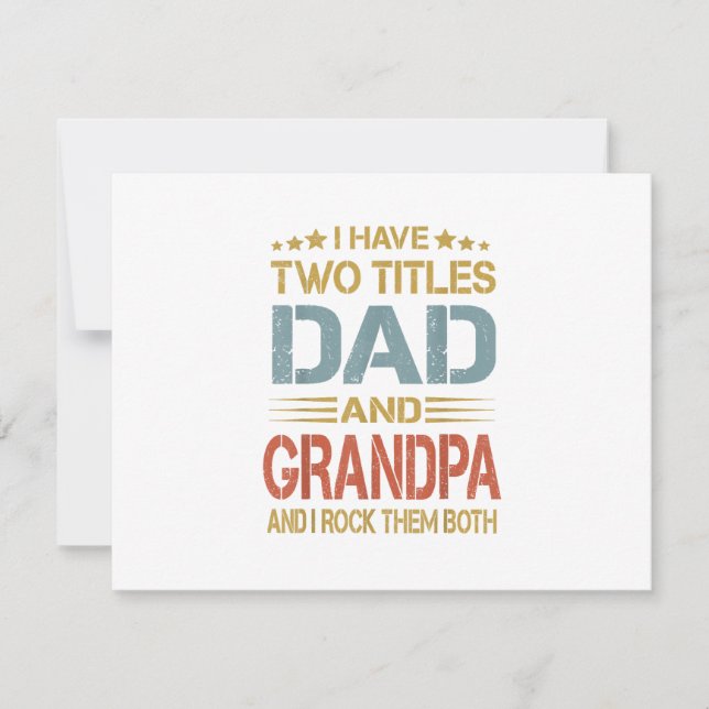 I Have Two Titles Dad And Grandpa Father's Day Gra RSVP Card (Front)