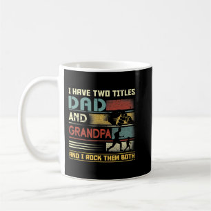 i have two titles dad and grandpa veteran fars day coffee mug
