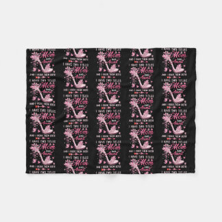 I Have Two Titles Mom And Aunt Cute Butterflies Fleece Blanket
