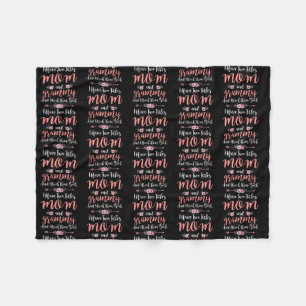 I Have Two Titles Mum And Grammy Funny Mothers Fleece Blanket
