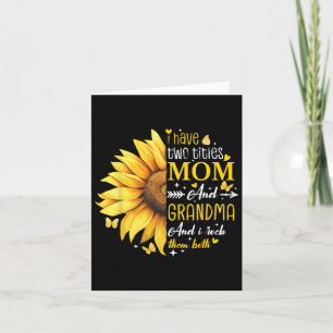 I Have Two Titles Mum And Grandma Sunflower Mother Card