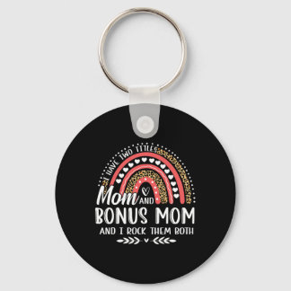 I Have Two Titles Mum Bonus Mum Mother's Day Leopa Key Ring